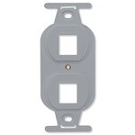 Leviton QuickPort Duplex 106 Decora Insert, 2-Port, Gray