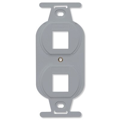 Leviton QuickPort Duplex 106 Decora Insert, 2-Port, Gray