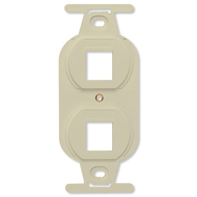 Leviton QuickPort Duplex 106 Decora Insert, 2-Port, Ivory