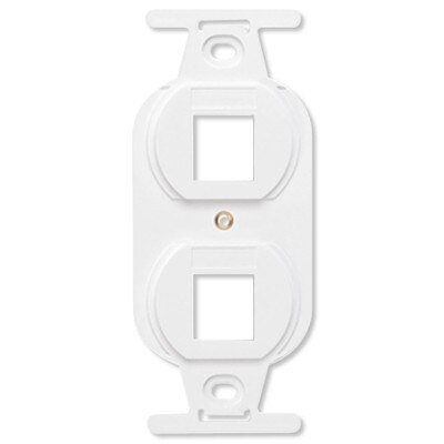Leviton QuickPort Duplex 106 Decora Insert, 2-Port, White