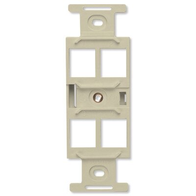 Leviton QuickPort Quad 106 Decora Insert, 4-Port, Ivory