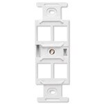 Leviton QuickPort Quad 106 Decora Insert, 4-Port, Gray