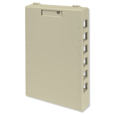 Leviton QuickPort Surface-Mount Box, 12-Port, Ivory