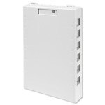 Leviton QuickPort Surface-Mount Box, 12-Port, Gray