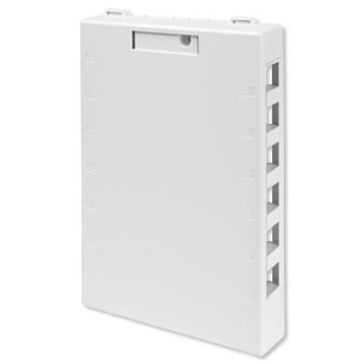 Leviton QuickPort Surface-Mount Box, 12-Port, White