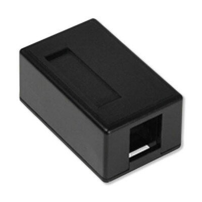 Leviton QuickPort Surface-Mount Box, 1-Port, Black