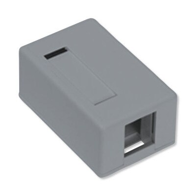 Leviton QuickPort Surface-Mount Box, 1-Port, Gray