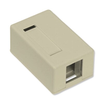 Leviton QuickPort Surface-Mount Box, 1-Port, Ivory
