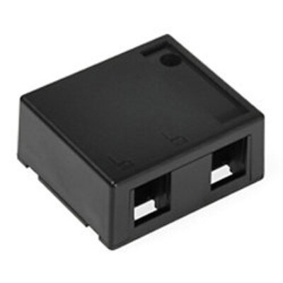 Leviton QuickPort Surface-Mount Box, 2-Port, Black