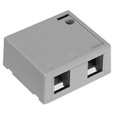 Leviton QuickPort Surface-Mount Box, 2-Port, Gray