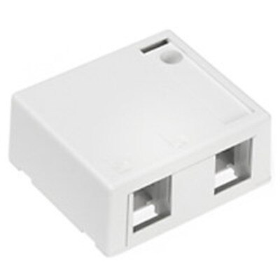Leviton QuickPort Surface-Mount Box, 2-Port, White