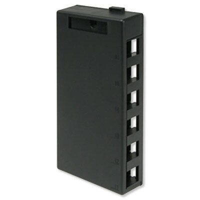 Leviton QuickPort Surface-Mount Box, 6-Port, Black