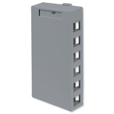 Leviton QuickPort Surface-Mount Box, 6-Port, Gray