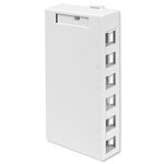 Leviton QuickPort Surface-Mount Box, 6-Port, Gray