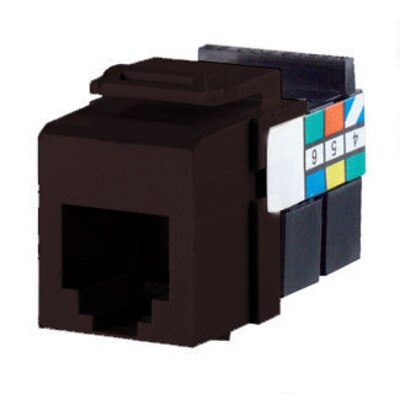 Leviton QuickPort Voice-Grade RJ11 Snap-In Connector, Brown