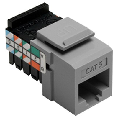 Leviton QuickPort Cat5 Snap-In Connector, Gray