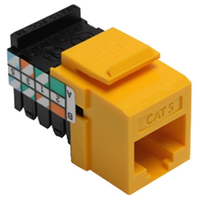 Leviton QuickPort Cat5 Snap-In Connector, Yellow