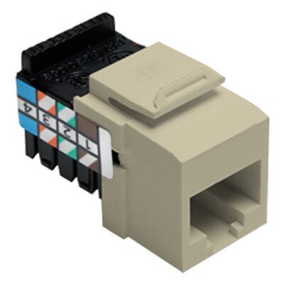 Leviton QuickPort Voice-Grade RJ45 Snap-In Connector, Ivory