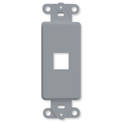 Leviton QuickPort Decora Insert, 1-Port, Gray