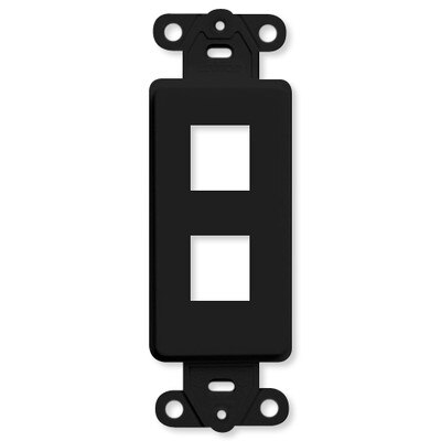 Leviton QuickPort Decora Insert, 2-Port, Black