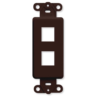 Leviton QuickPort Decora Insert, 2-Port, Brown