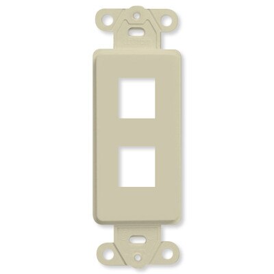 Leviton QuickPort Decora Insert, 2-Port, Ivory