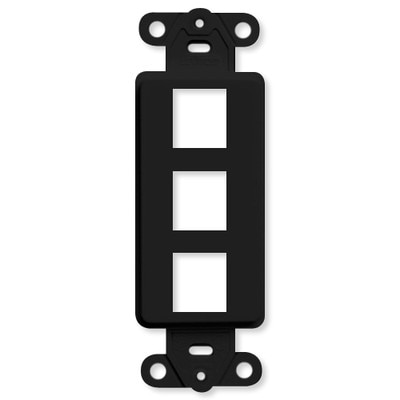Leviton QuickPort Decora Insert, 3-Port, Black