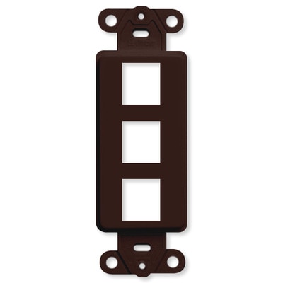 Leviton QuickPort Decora Insert, 3-Port, Brown