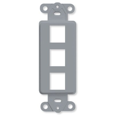 Leviton QuickPort Decora Insert, 3-Port, Gray