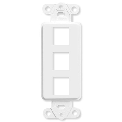 Leviton QuickPort Decora Insert, 3-Port, White
