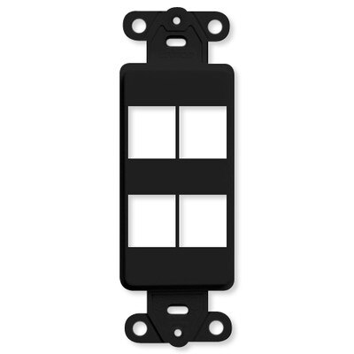 Leviton QuickPort Decora Insert, 4-Port, Black