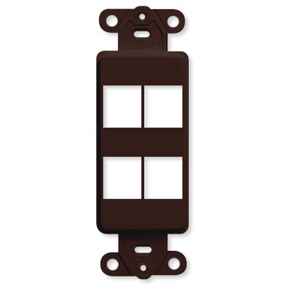 Leviton QuickPort Decora Insert, 4-Port, Brown