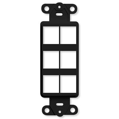 Leviton QuickPort Decora Insert, 6-Port, Black