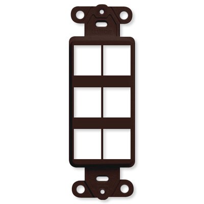 Leviton QuickPort Decora Insert, 6-Port, Brown