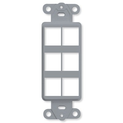 Leviton QuickPort Decora Insert, 6-Port, Gray