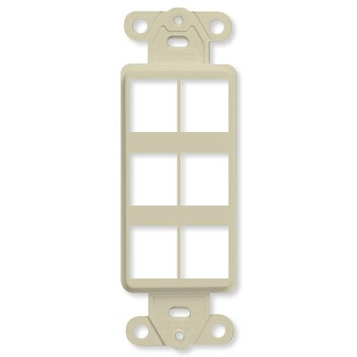 Leviton QuickPort Decora Insert, 6-Port, Ivory
