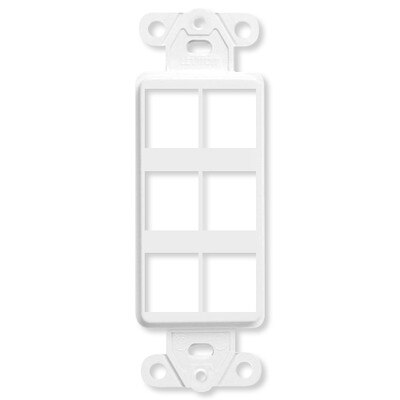 Leviton QuickPort Decora Insert, 6-Port, White