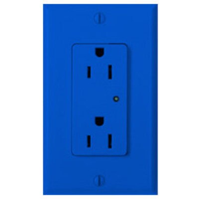 Leviton Surge Protective Duplex Receptacle, 20A, Blue