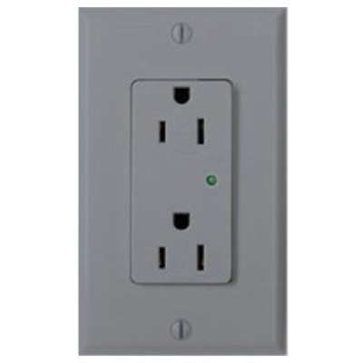 Leviton Surge Protective Duplex Receptacle, 20A, Gray