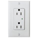 Leviton Surge Protective Duplex Receptacle, 20A, Brown