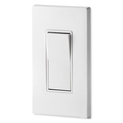 Leviton Decora Rocker Single-Pole AC Quiet Switch, 15A, 120/277V, White
