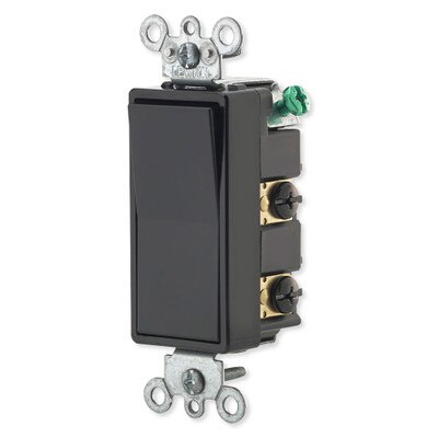 Leviton Decora Rocker 4-Way AC Quiet Switch, 15A, 120/277V, Black