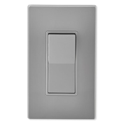 Leviton Decora Rocker 4-Way AC Quiet Switch, 15A, 120/277V, Gray