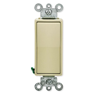 Leviton Decora Rocker 4-Way AC Quiet Switch, 15A, 120/277V, Ivory