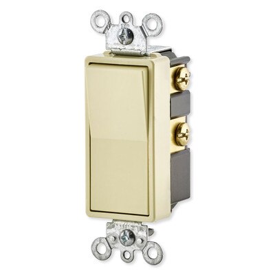 Leviton Decora Rocker 4-Way AC Quiet Switch, 15A, 120/277V, Ivory