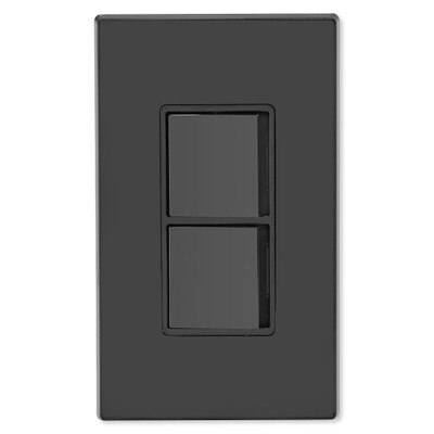 Leviton Decora Combination Wall Switch (Dual Switch), Black