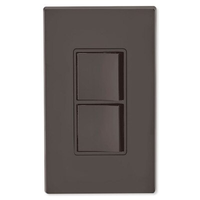 Leviton Decora Combination Wall Switch (Dual Switch), Brown
