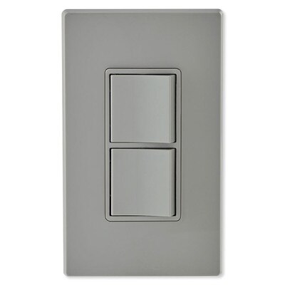 Leviton Decora Combination Wall Switch (Dual Switch), Gray