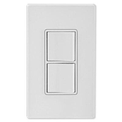 Leviton Decora Combination Wall Switch (Dual Switch), White