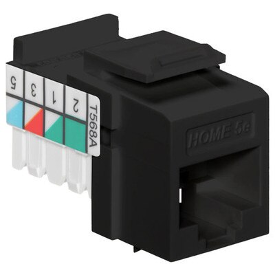 Leviton QuickPort Home 5e Snap-In Connector, Black